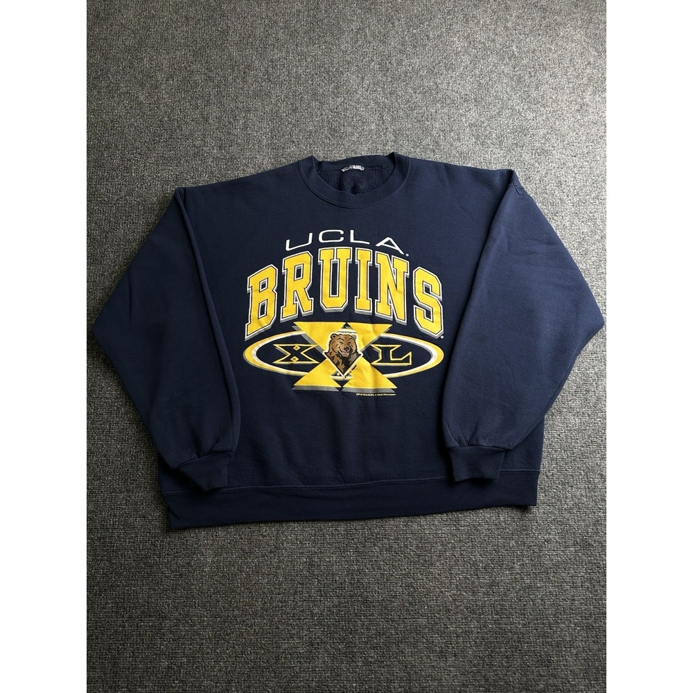 Mens Sweatshirt UCLA Bruins 1997 Graphic Navy Crewneck, Size XL